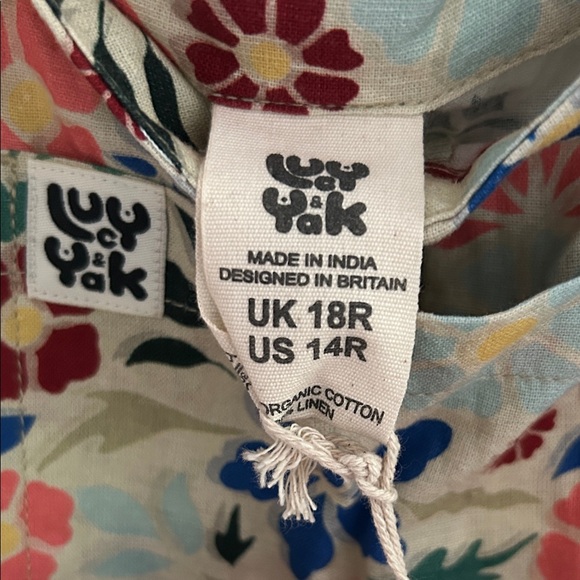 NWT Lucy & Yak Size 14 Jenny Dungarees Overalls in Saanvi Floral Print - Picture 5 of 7